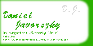 daniel javorszky business card