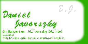 daniel javorszky business card